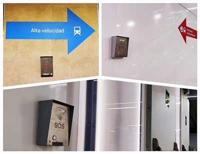 Peb SOS Emergency Intercom Deployed hauv Madrid